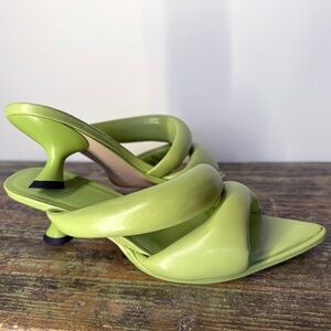 JW PEI • 90s BRAT LIME GREEN funky Sara kitten heels 38